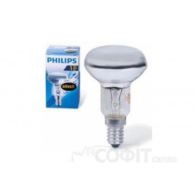 Лампа накаливания R50 60Вт E14 Philips (16002514)