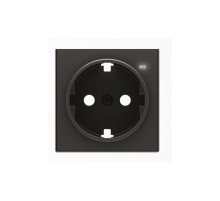 Накладка для розеток с заземлением Schuko LED ABB Sky черный бархат, 8588.8 NS