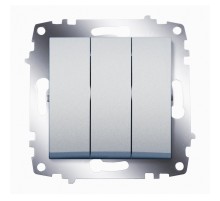 Выключатель 3 клавишный ABB Cosmo алюминий 619-011000-254