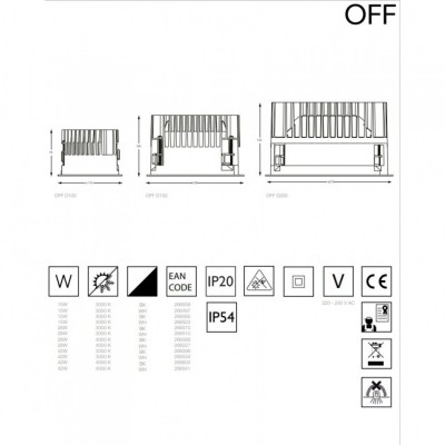 Точковий світильник Ideal Lux Off fi d150 28w 4000k 266527