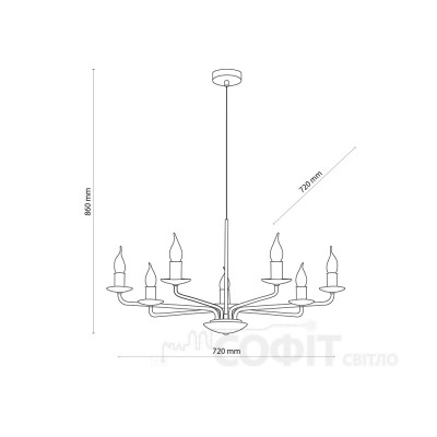 Люстра підвісна TK Lighting LIMAL BLACK, 4613