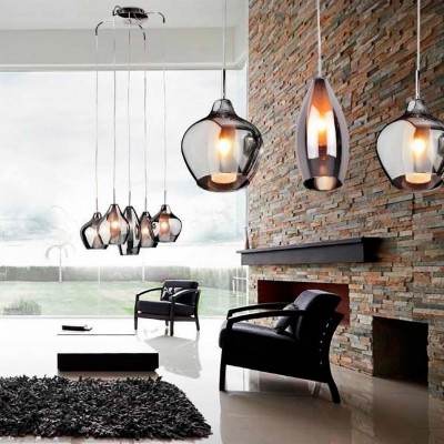 Подвесной светильник AZzardo AMBER MILANO 5 CLEAR AZ3076 Подвесной светильник AZzardo AMBER MILANO 5 CLEAR AZ3076