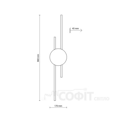 Настенный светильник TK Lighting JAVA BLACK 2, 1367