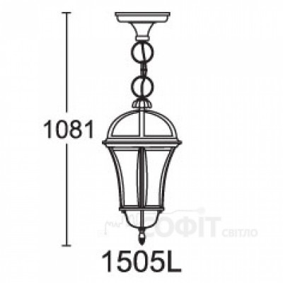 Светильник уличный подвесной REAL II 1505L Lusterlicht