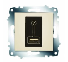 Розетка зарядний пристрій USB 500 мА ABB Cosmo бежевий 619-010300-142