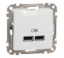 Розетка USB тип A+A 2.1A, білий, Sedna Design & Elements SDD111401, Schneider Electric