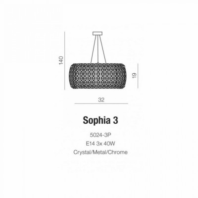 Люстра AZzardo SOPHIA 3 AZ0520