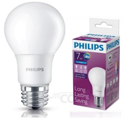 Лампа светодиодная A60 Philips LEDBulb E27 7-60W 6500K 230V A60 PF 929001163607