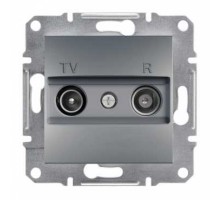 Розетка ТВ /Радио оконечная (1Дб) сталь Asfora EPH3300162 TV/R Schneider Electric