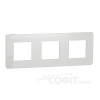 3-постова рамка, білий/білий, Unica New Studio Color, NU280618 Schneider Electric