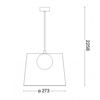 Подвесной светильник Ideal Lux FADE SP1 AMBRA 271316