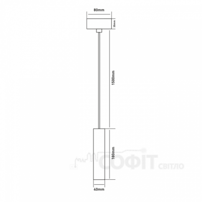 Підвісний світильник Maxus 6W 3000k 1-FPL-001-02-S-WH