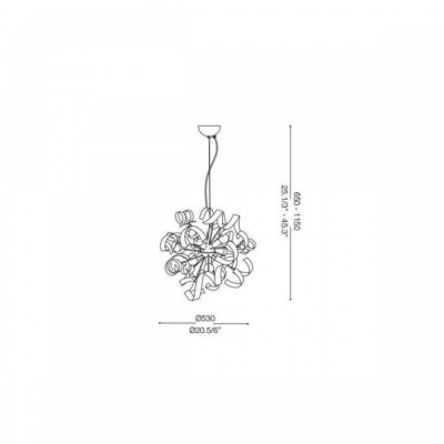 Люстра Ideal Lux VORTEX SP6 ORO 101606