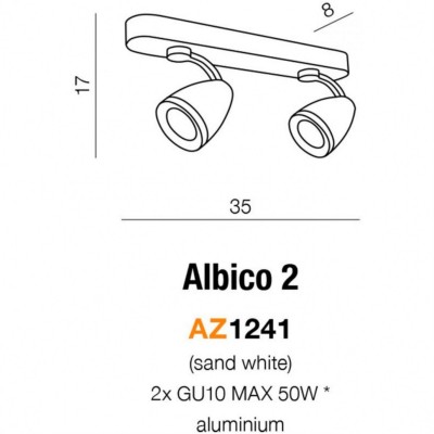 Бра - спот AZzardo ALBICO 2 WHITE AZ1241 Бра - спот AZzardo ALBICO 2 WHITE AZ1241