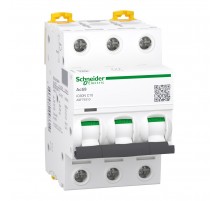 Автоматичний вимикач 10А, 3 полюси, крива C, 6кА Schneider Electric Acti9 iC60N A9F79310