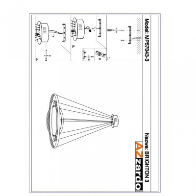 Люстра AZzardo BRIGHTON 3 CHROME AZ1609