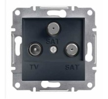 Розетка ТВ /Спутник /Спутник оконечная (1Дб) антрацит Asfora EPH3600171 TV-SAT-SAT Schneider Electric