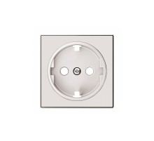 Накладка для розеток із заземленням Schuko ABB Sky біле скло, 8588 CB