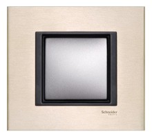 Рамка Unica MGU68.002.7A2 1М алюмінієвий місячний Schneider Electric Class
