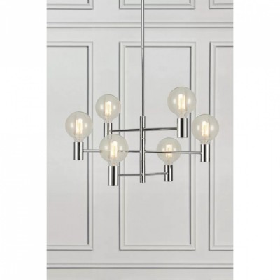 Люстра MarkSlojd Sweden CAPITAL Pendant 6L Chrome 106419