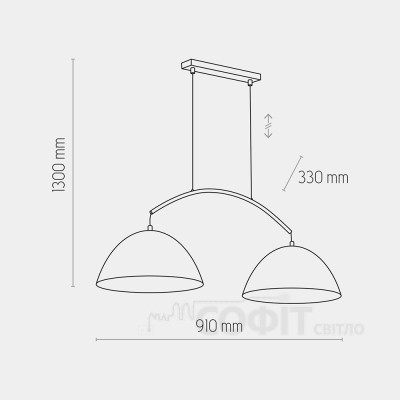 Підвісний світильник TK Lighting FARO BLACK, 6008