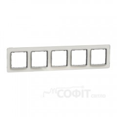 Рамка 5-постовая, белое стекло, Sedna Elements SDD360805, Schneider Electric