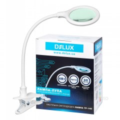 Настольная лампа с лупой DELUX TF-140 3D 6 Вт LED белая