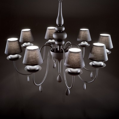 Люстра Ideal Lux BLANCHE SP8 NERO 111896