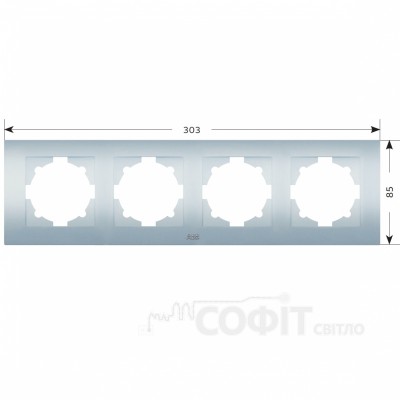 Рамка 4 посту ABB Cosmo білий 612-010200-228