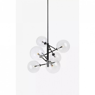 Люстра MarkSlojd Sweden ANDREW Pendant 6L Black/Clear 107748