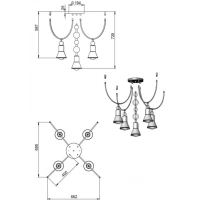 Люстра Pikart ARCH 5U 23665-5
