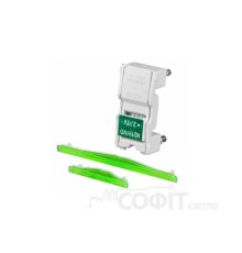 Блок LED з підсвічуванням для 1 полюсний вимикач та кнопок ABB Zenit зелений, N2191 VD
