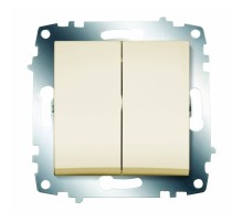 Вимикач 2 клавішний ABB Cosmo бежевий 619-010300-202