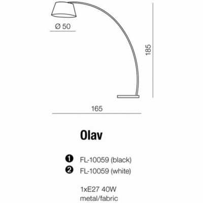 Торшер AZzardo OLAV WHITE AZ1035