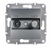 Розетка ТБ / Супутник кінцева (1Дб) сталь Asfora EPH3400162 TV-SAT Schneider Electric