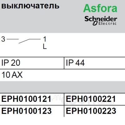 Выключатель 1-Клавишн. алюминий Asfora EPH0100161 Schneider Electric