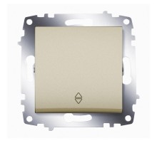 Выключатель 1 клавишный проходной ABB Cosmo титаниум 619-011400-209