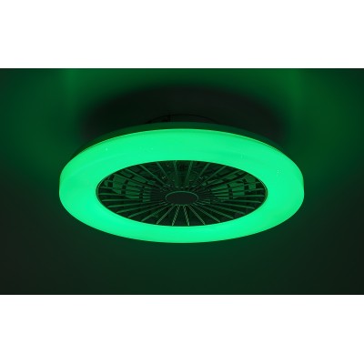 Потолочная люстра с вентилятором Rabalux 71333 Dalfon 2 RGB LED/48W/230V 3000-6500K + пульт Потолочная люстра с вентилятором Rabalux 71333 Dalfon 2 RGB LED/48W/230V 3000-6500K + пульт