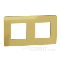 Рамка 2-постовая, золото/белый, Unica New Studio Metal, NU280459 Schneider Electric