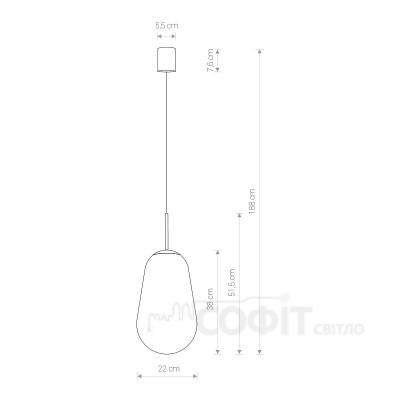 Підвісний світильник Nowodvorski 7798 Pear Black M