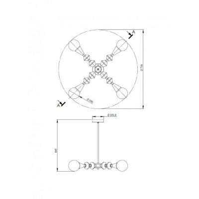 Люстра Pikart Dome V4 horizontal 24893-4