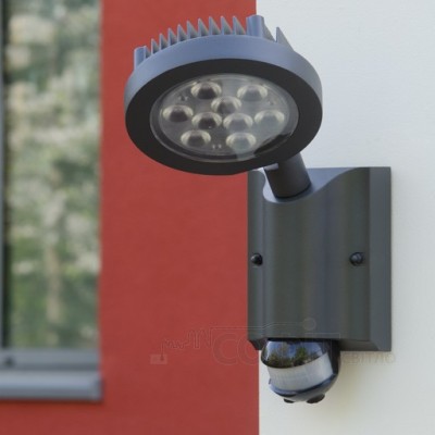 Світильник настінний вуличний Lutec 6102s-PIR gr Nevada LED з датчиком руху