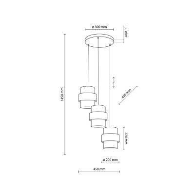 Подвесной светильник TK Lighting CALISTO WHITE, 6018