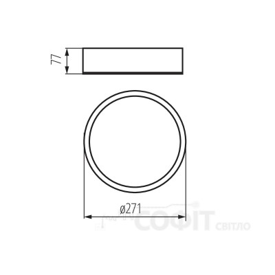 Светильник потолочный Kanlux Jasmin 270-W (23123)