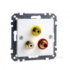 Механизм аудио/видео розетки, активный белый, Schneider Electric Merten System M, MTN4351-0325