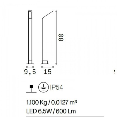 Столбик Ideal Lux AGOS PT BIG 4000K 268422