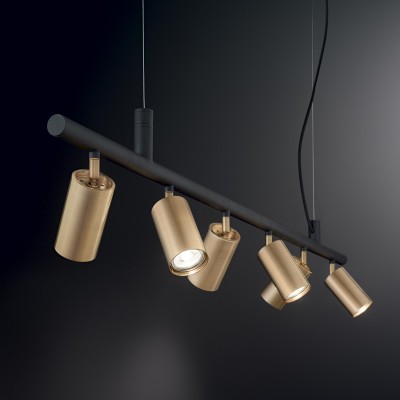 Подвесной светильник Ideal Lux DYNAMITE SP6 OTTONE SATINATO 244648 Подвесной светильник Ideal Lux DYNAMITE SP6 OTTONE SATINATO 244648
