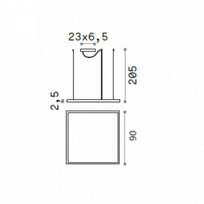 Люстра Ideal Lux ORACLE SLIM SP D90 SQUARE WH 3000K 259192