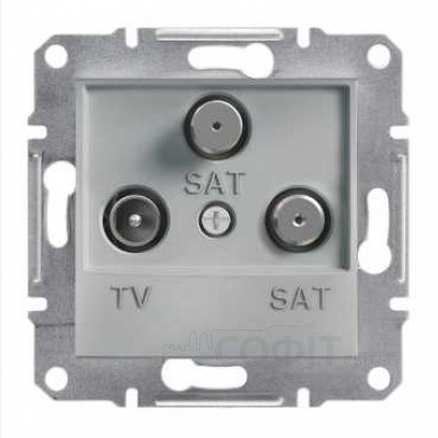 Розетка ТБ / Супутник / Супутник кінцева (1Дб) алюміній Asfora EPH3600161 TV-SAT-SAT Schneider Electric