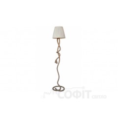 Торшер кований Сідней 1 лампа, з мотузками, з абажуром